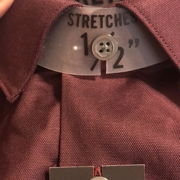 (118)NWT Kenneth Cole plum Mens dress Shirt size 14 1/2 32/33 Beautiful color - Picture 5 of 8